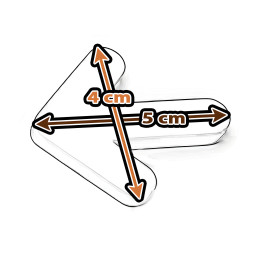 Set of 20 plastic arrows (3 mm thickness, white, pmma, self