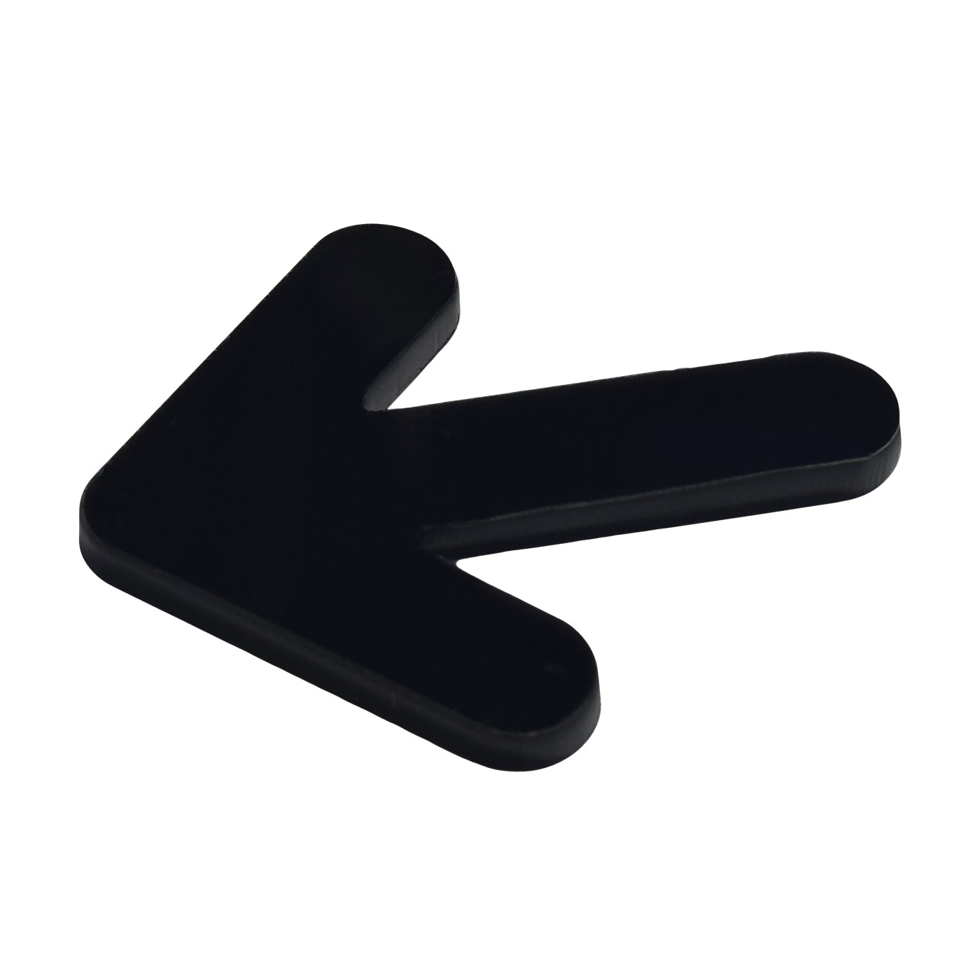 Sæt med 20 plastikpile (3 mm tykkelse, sort, pmma, selvklæbende)