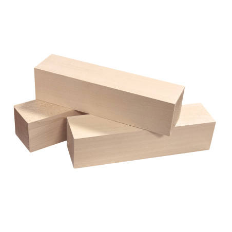Sada 9 bloků lípy (5x5x20 cm, pro práci nebo hraní) Sada 9 bloků lípy (5x5x20 cm, pro práci nebo hraní)