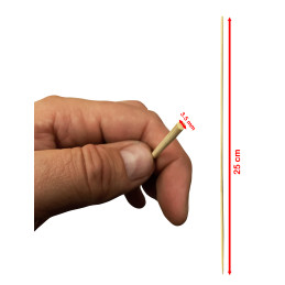 Juego de 200 palitos de bambú (3,5 mm x 25 cm)