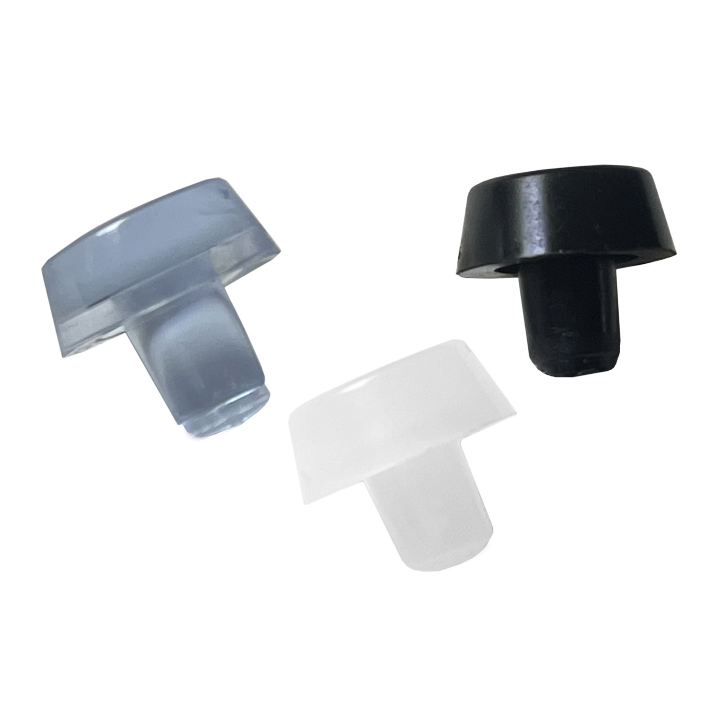 Set di 50 tappi, tamponi, paraurti in PVC (rotondi, 6,3 mm