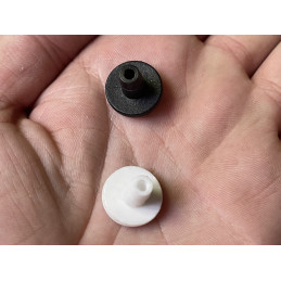 Set of 30 PVC plugs, buffers, bumpers (round, 6.5 mm, black)
