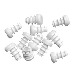 Zestaw 50 plastikowych zatyczek (okrągłych, 5-8,5-10, białych)