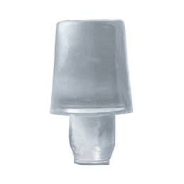 Sæt med 50 PVC-propper, stifter (runde, 6,5 mm, transparente)