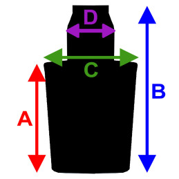 Set mit 50 PVC-Stopfen, Stiften (rund, 6,5 mm, transparent)