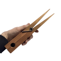 Pinza de ropa de madera de nogal de gran tamaño (percha de
