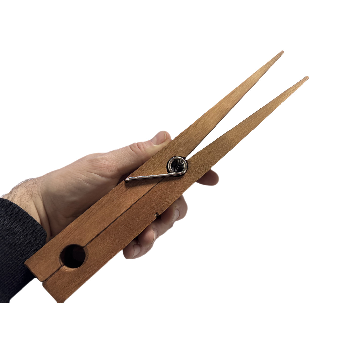 Divertente gruccia in legno (a forma di molletta, 30 cm)