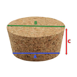 Cork for crafting or bottles (size 14: 69x63x20 mm)