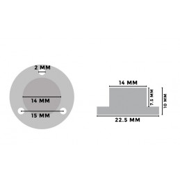 Set of 5 round bubble levels with metal shell