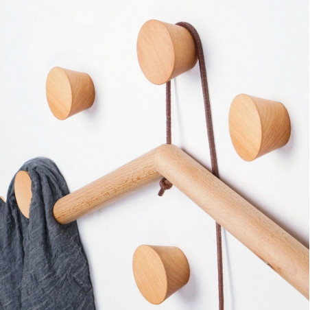 Patère en bois, hêtre (1 pièce de type 1) Patère en bois, hêtre (1 pièce de type 1)