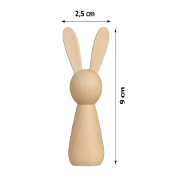 Figura di coniglio in legno (per lavoretti, alta 9 cm)