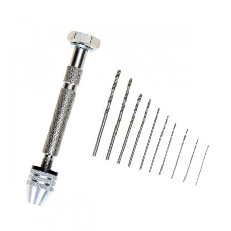 ZLHD04O 1Pc Micro Model Tools Hand Drill With 10Pcs Drill Bit For Drilling New 