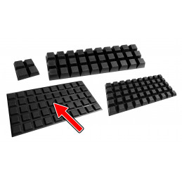 Conjunto de 100 amortecedores de porta (12,7x12,7x3 mm, preto