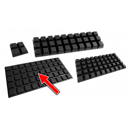 Conjunto de 100 amortecedores de porta (12,7x12,7x3 mm, preto