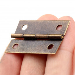 Set of 16 bronze hinges (37x19 mm)