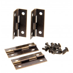 Set of 16 bronze hinges (37x19 mm)