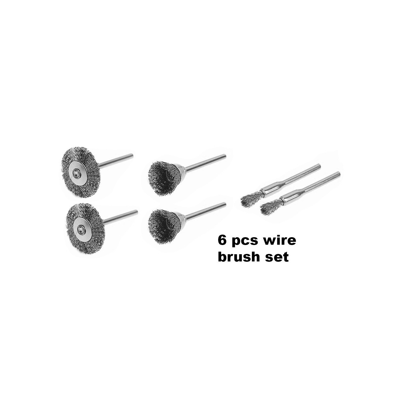Mini steel wire brush set (6 pieces) Mini steel wire brush set (6 pieces)