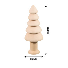 Wooden tree figure (for crafts, 6.5 cm high)