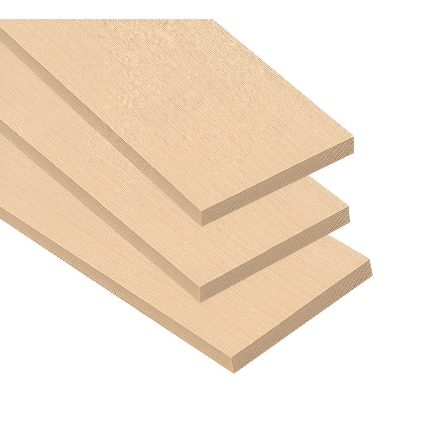 Neatly planed basswood plank (6x30x0.7 cm, for working or