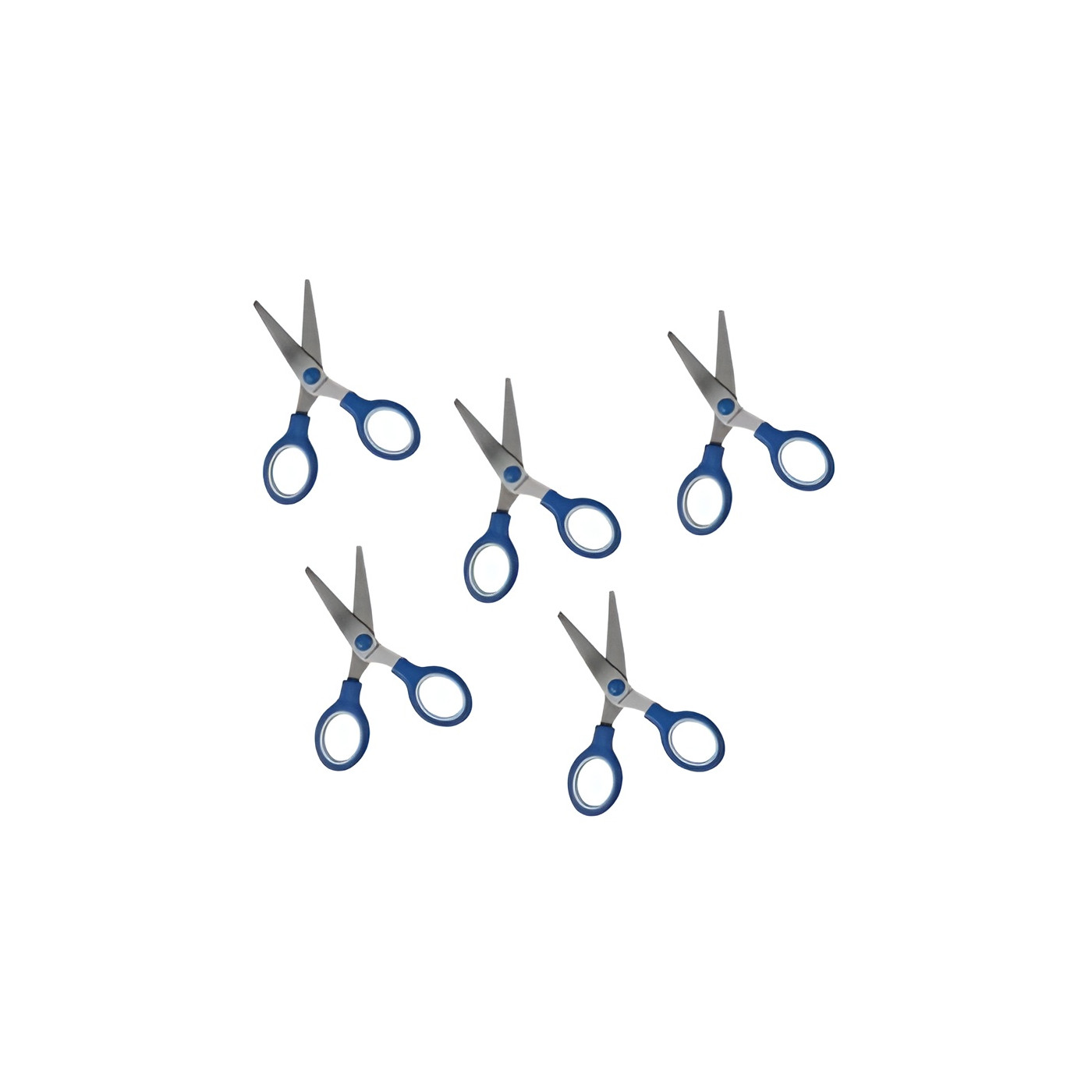 Set of 5 scissors for kids (blue)