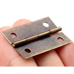 Set of 16 bronze hinges (37x19 mm)