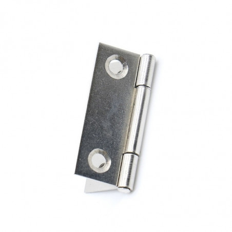 Set von 20 kleinen Scharnieren, silberfarben (27x38 mm) Set von 20 kleinen Scharnieren, silberfarben (27x38 mm)