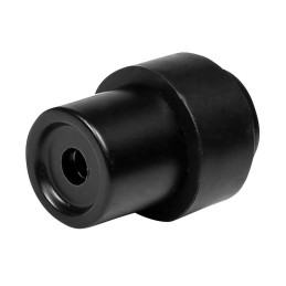 Metal door stopper with rubber ring, black (3 cm diameter, 4 cm