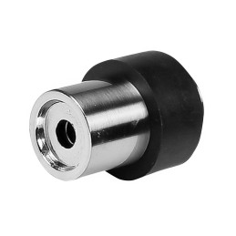 Metal door stopper with rubber ring, silver (3 cm diameter, 4
