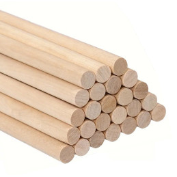 Set mit 24 lange Holzstäbe zum Basteln (1x80 cm)