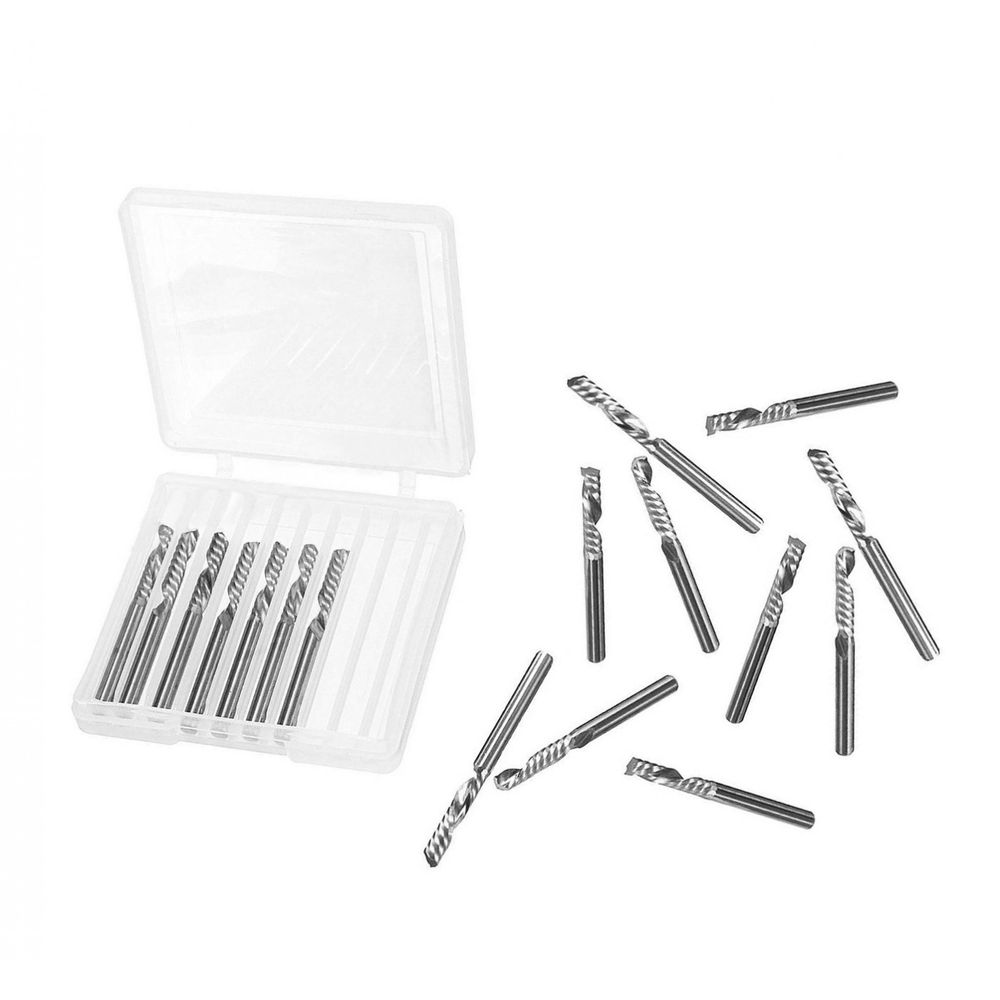 Zestaw mikro frezów jednoostrzowych HQ (3,175 mm, 10 szt.)