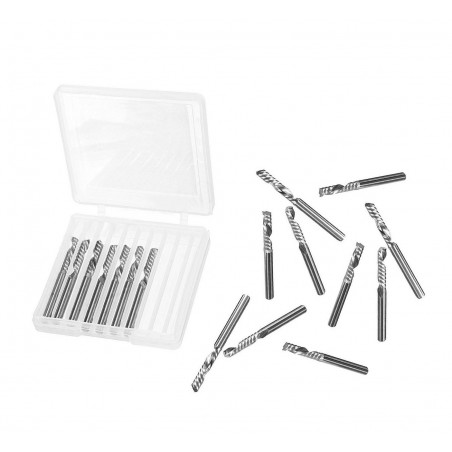 Zestaw mikro frezów jednoostrzowych HQ (3,175 mm, 10 szt.)