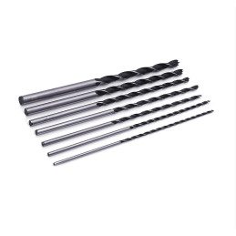 Set di 7 punte per legno extra lunghe (4-12 mm, lunghezza 300