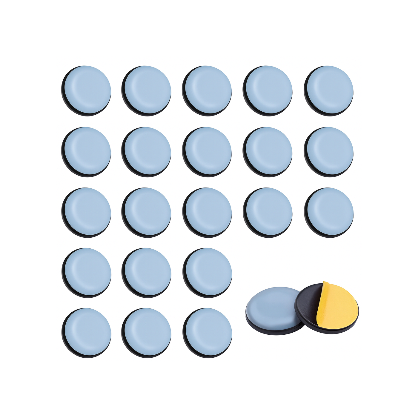 Set van 8 antikras meubelbeschermers (rond, 25 mm, PTFE)
