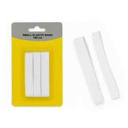 Elastic band, 180 cm length (white, 15 mm wide)