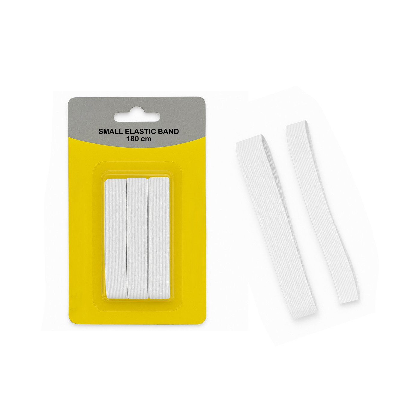 Elastic band, 180 cm length (white, 15 mm wide)