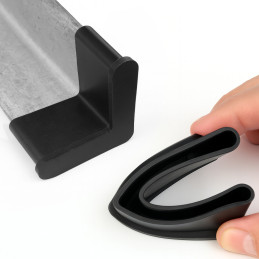 Flexible L-shaped cap for shelving unit, workbench (40 mm
