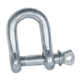 Bow shackle (8 mm, galvanized steel)