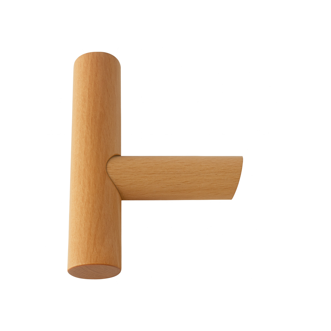 Wooden wall hook for bags, coats and more (beech wood).