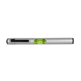 Aluminum spirit level pen with clip – 13 cm
