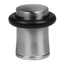 Metalen deurstopper met rubberen ring, zilver (2.7 cm diameter