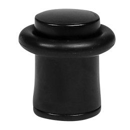 Metalen deurstopper met rubberen ring, zwart (2.7 cm diameter
