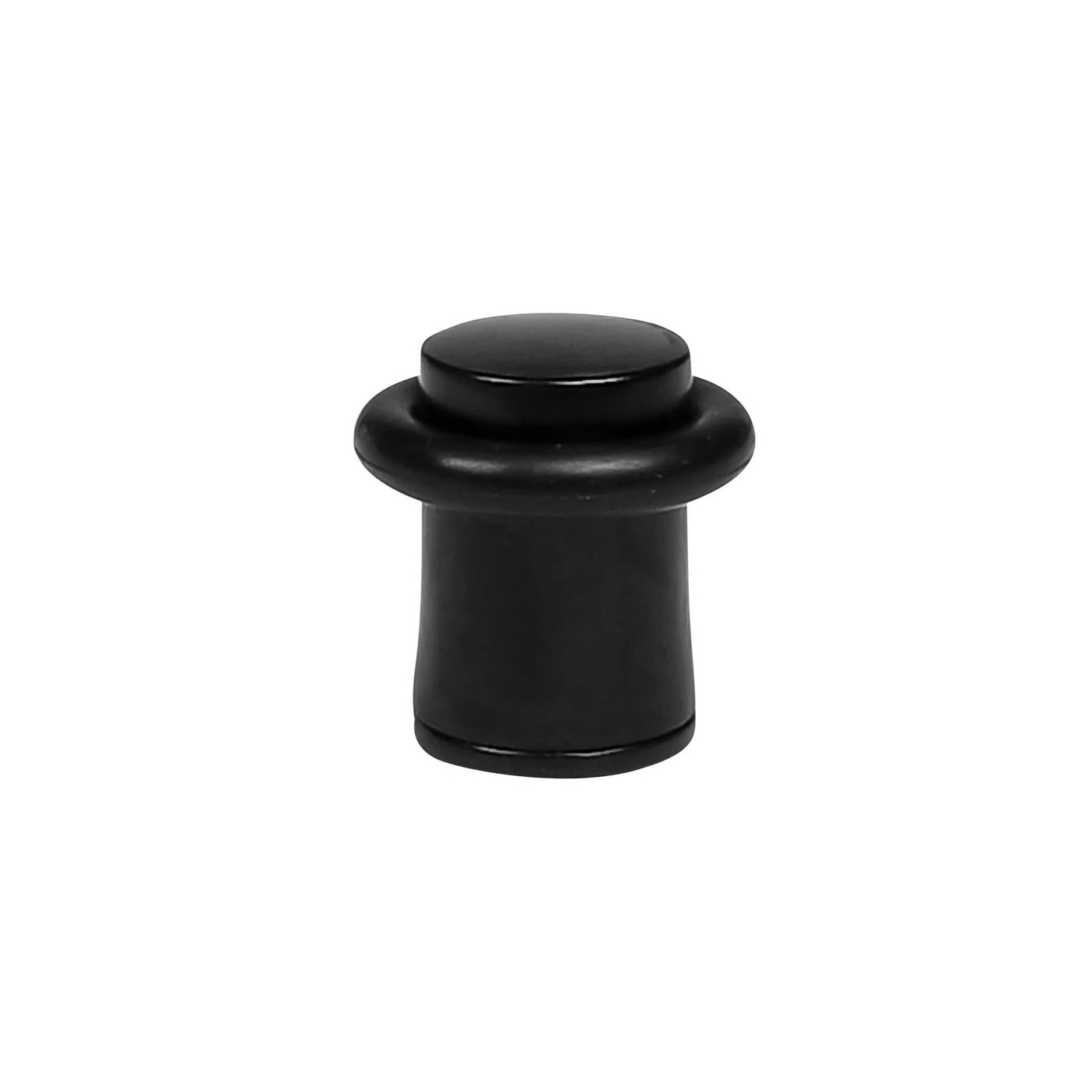Metalen deurstopper met rubberen ring, zwart (2.7 cm diameter