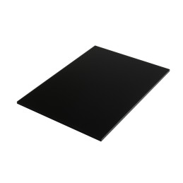 Acryl (PMMA) Grundplatte (schwarz, 50x30 cm, 8 mm dick)
