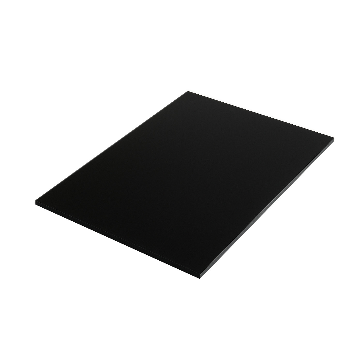 Acryl (PMMA) Grundplatte (schwarz, 50x30 cm, 8 mm dick)