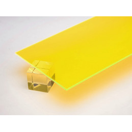 Placa base de acrílico (PMMA) (amarillo transparente, 50x30 cm