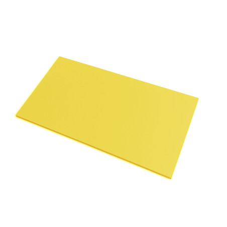 Acrylic (PMMA) base plate (yellow, 50x30 cm, 3 mm thick)