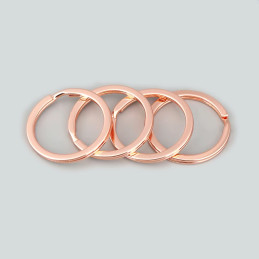 Juego de 30 hermosos llaveros (22-28 mm, color 4: oro rosa)