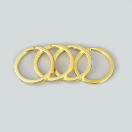 Set of 30 beautiful key rings (22-28 mm, color 5: gold)