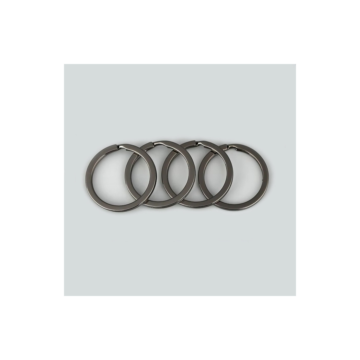 Set van 30 mooie sleutelringen (22-28 mm, kleur 3: gun metal)