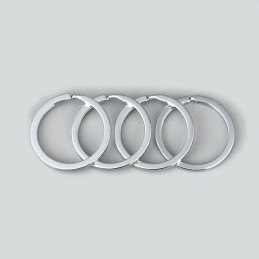 Lot de 30 magnifiques porte-clés (22-28 mm, couleur 2: argent)